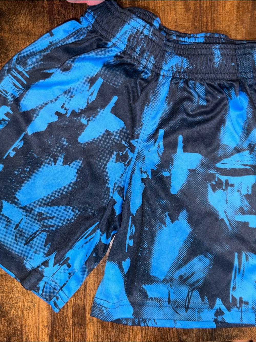 Boys Athletic Blue & Black Performance Shorts